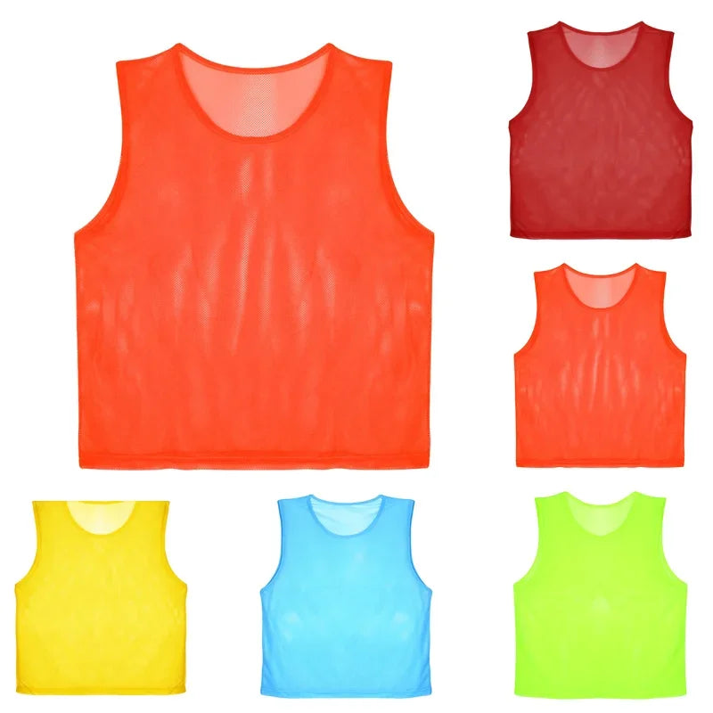 12PCS Kids Quick Dry Basketball Soccer Training Bibs Jersey Pinnie Vest