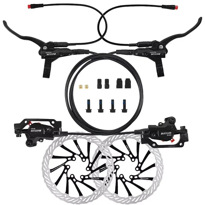 Hydraulic Disc Brake Set for E-Bike 160mm Rotors Power Control 1100mm 1800mm
