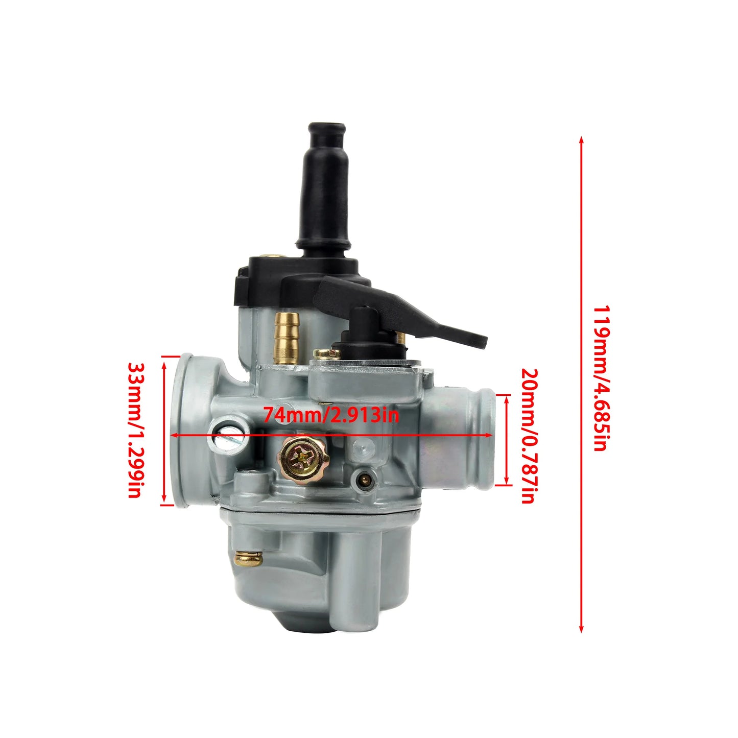 17.5mm Dellorto PHVA ED Carburetor for Tomos A55 50cc 80cc, Puch PHBG Moped Scooter