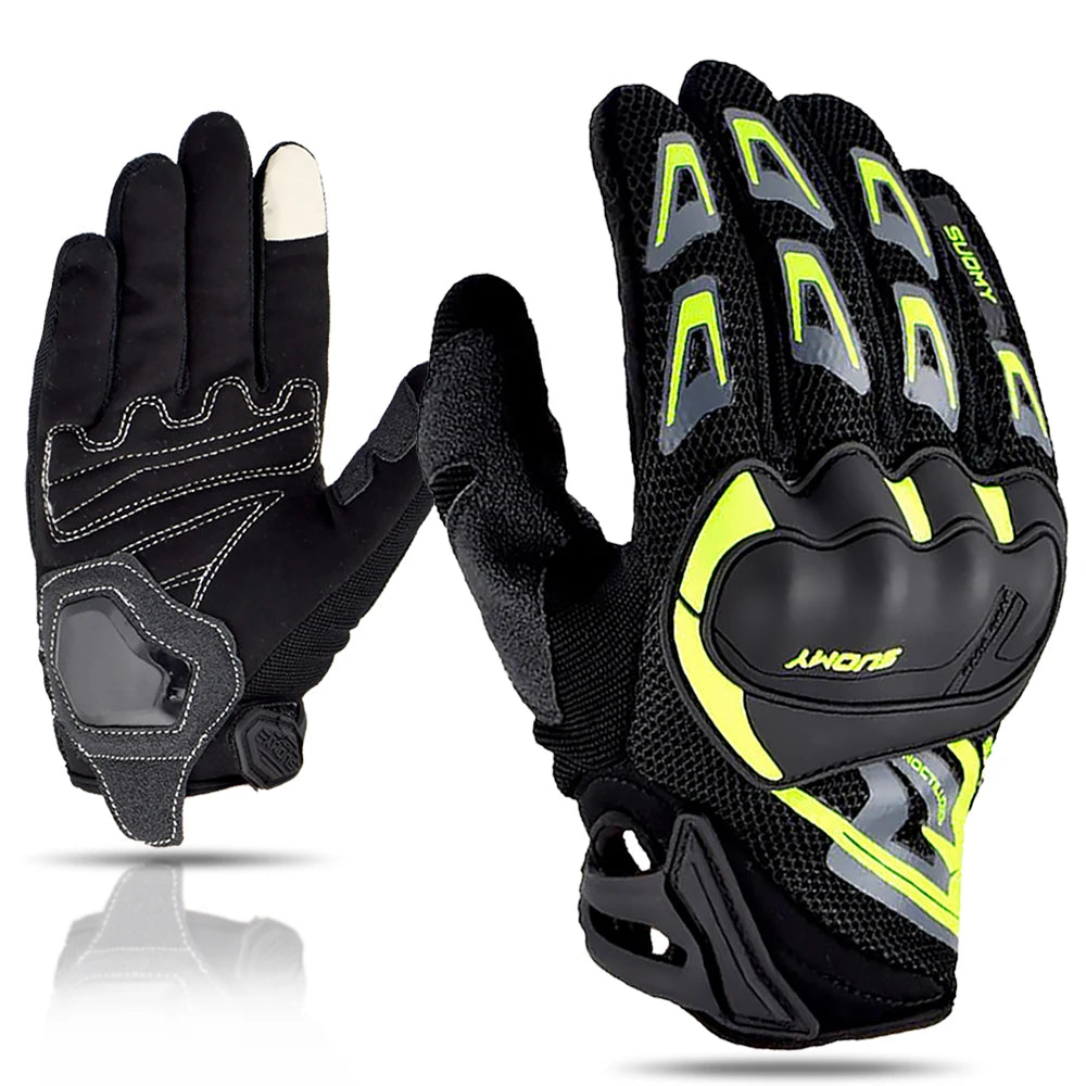 Suomy Mesh Motorcycle Gloves Summer Breathable Touch Screen Riding Gloves Unisex