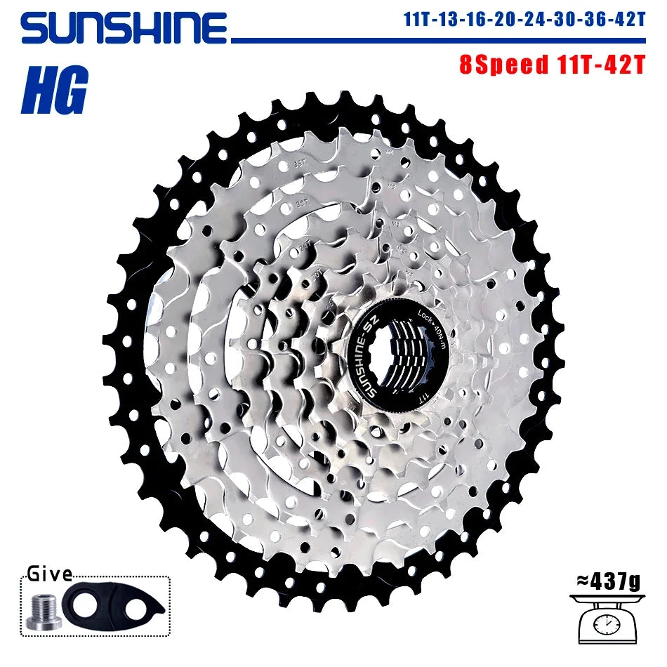 SUNSHINE 8-12 Speed MTB Cassette 11-52T HG Bicycle Sprocket for Shimano