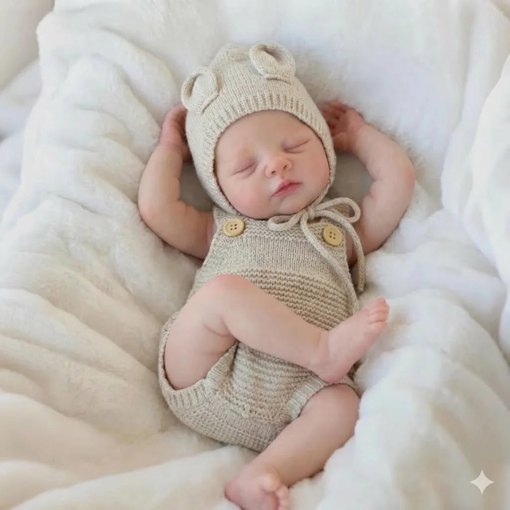 33cm Irys Silicone Reborn Baby Girl Doll Waterproof Open Mouth Painted Skin