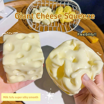 Taba Cheese Cube Stress Ball Squishy Fidget Toy for Kids Sensory Relief