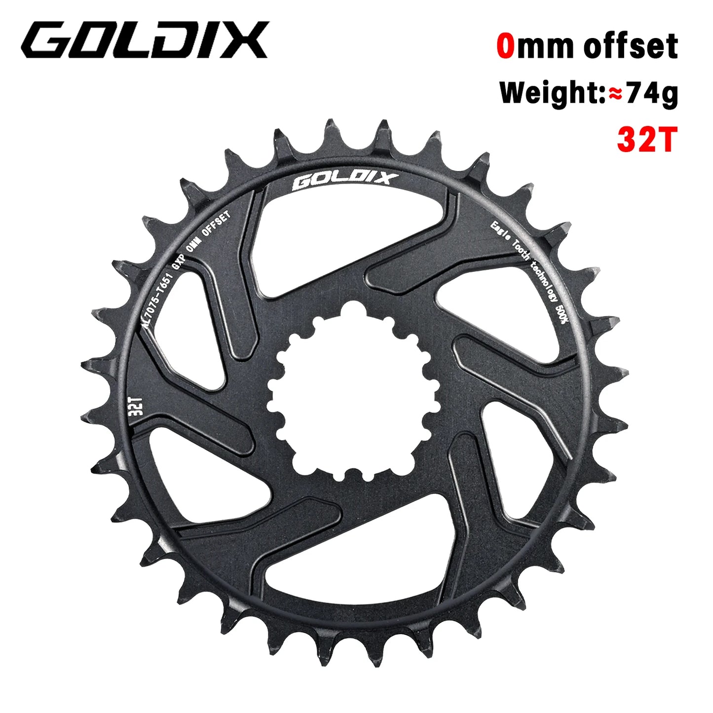GOLDIX Narrow Wide Chainring SRAM 3-Bolt Direct Mount 0/3/6mm Offset MTB - EXPROTAS