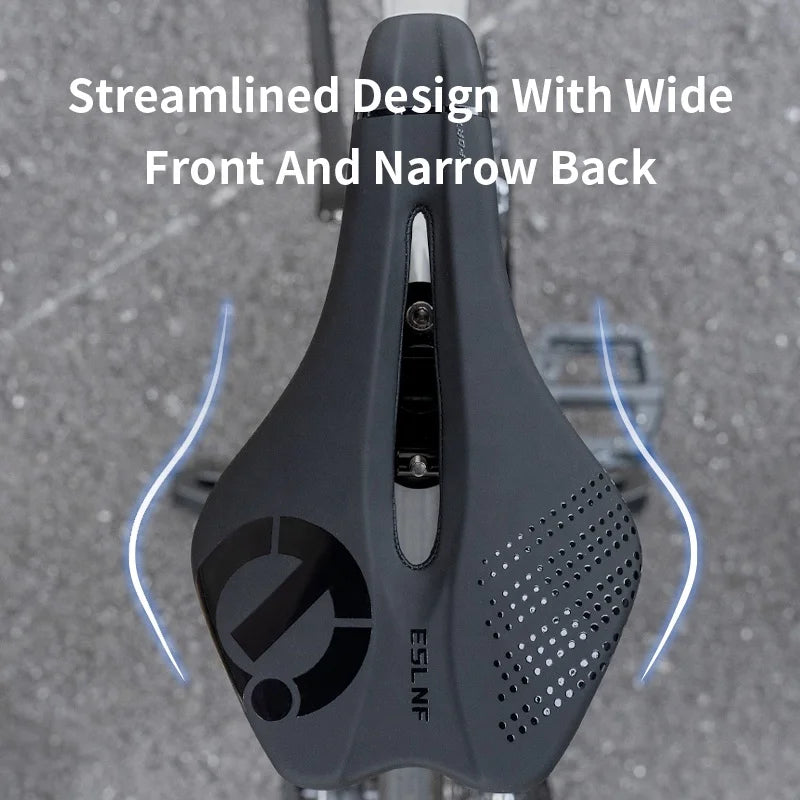 Hollow Breathable Bike Saddle ESLNF PU MTB Road Bicycle Seat Cushion