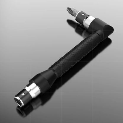 Hexagon Screwdriver Bit 1/4" Double-End Handle Black 6.35mm Wrench Tool