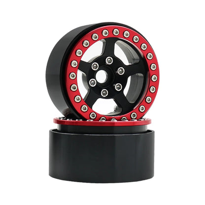 Universal 1/10 RC Crawler 1.9" Beadlock Wheels Aluminum 5-Spoke