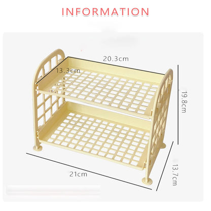 Desktop Stationery Rack Organizer Multi-Functional Plastic Shelf Makeup Holder
