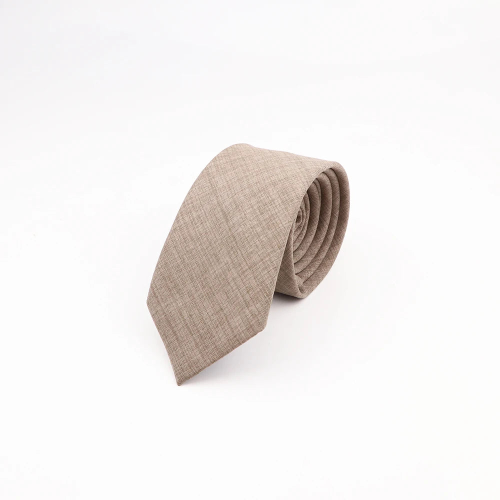 Mens Slim Solid Colour Tie 6.5cm Wedding Party Classic Necktie