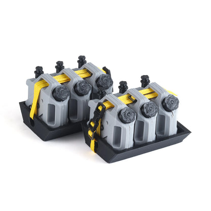 HooCrawler 1/10 RC Mini Fuel Tank Set Decoration Simulation Fuel Tank  for 1/10 RC Crawler TRX4 SCX10 H10 Capra