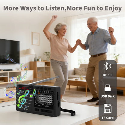 USB Rechargeable Battery Portable XHDATA Radio FM AM SW MP3 Player