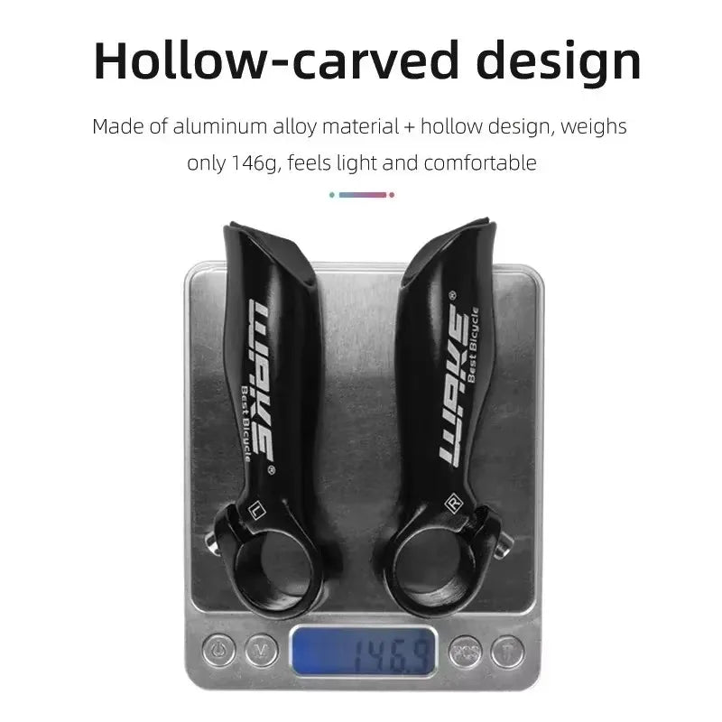 MTB Road Bike Bull Horn Bar Ends Aluminium Auxiliary Handlebar Grips