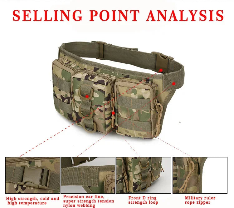 Hiking Waist Bag Outdoor Sports Pack for Camping and Climbing