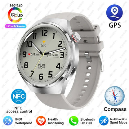 For Huawei GT4 PRO Smart Watch Men Watch 4 Pro AMOLED HD Screen Bluetooth Call GPS NFC Heart rate waterproof SmartWatch 2024 New-EXPROTAS