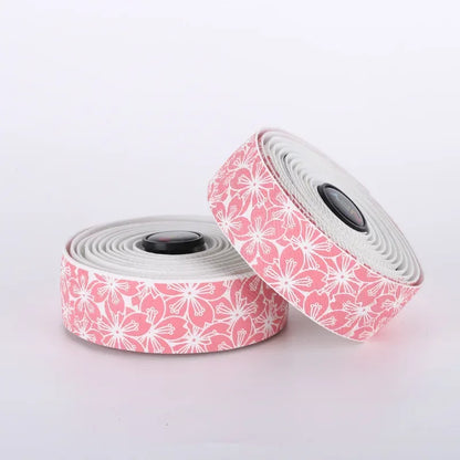 Sakura Pattern Bike Handlebar Tape Soft Road Gravel Bicycle Bar Wrap Grip