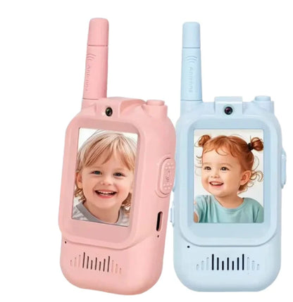 2PCS Kids Video Walkie Talkies USB Intercom Toys Ages 3-12 Outdoor Fun