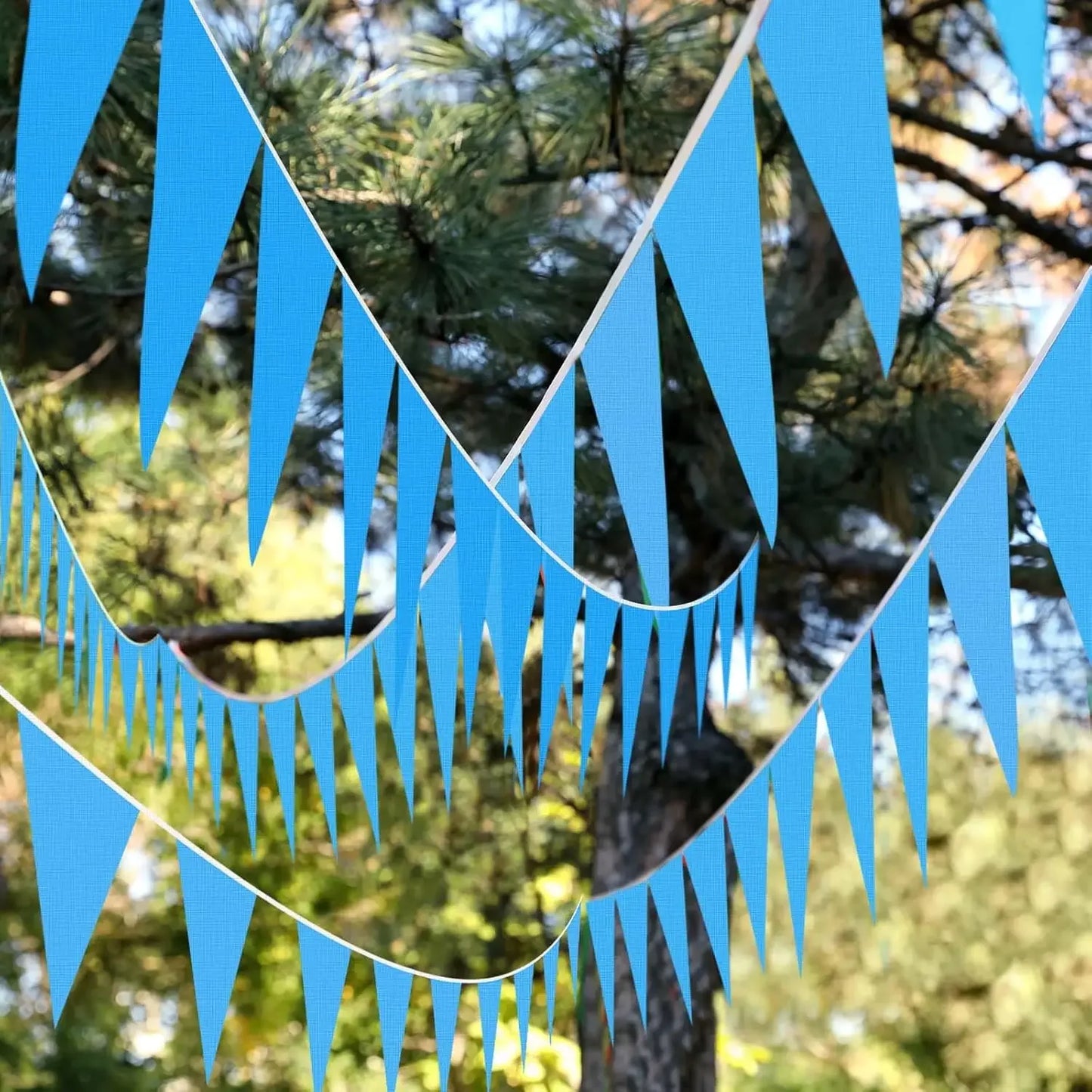 33ft Pennant Banner Flag 20Pcs Triangle Bunting Party Decoration Blue