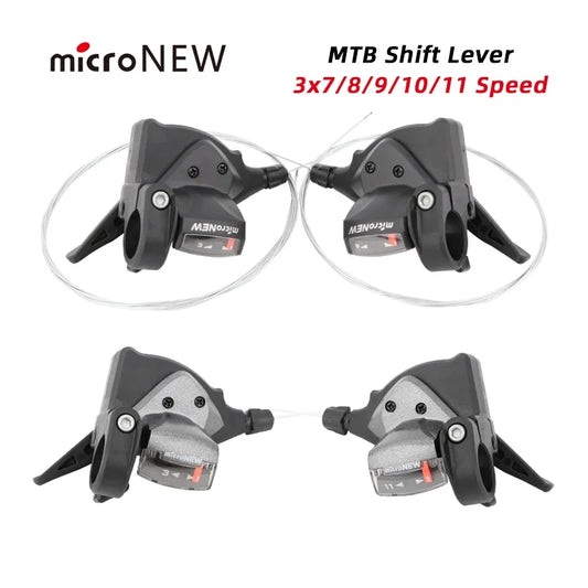 MicroNEW MTB Shifter Lever 3x7 3x8 3x9 3x10 3x11 Speed Front Rear Trigger Shift