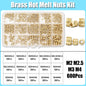 M2–M8 Brass Heat Insert Nut Set for 3D Print Hot Melt Threaded Embed