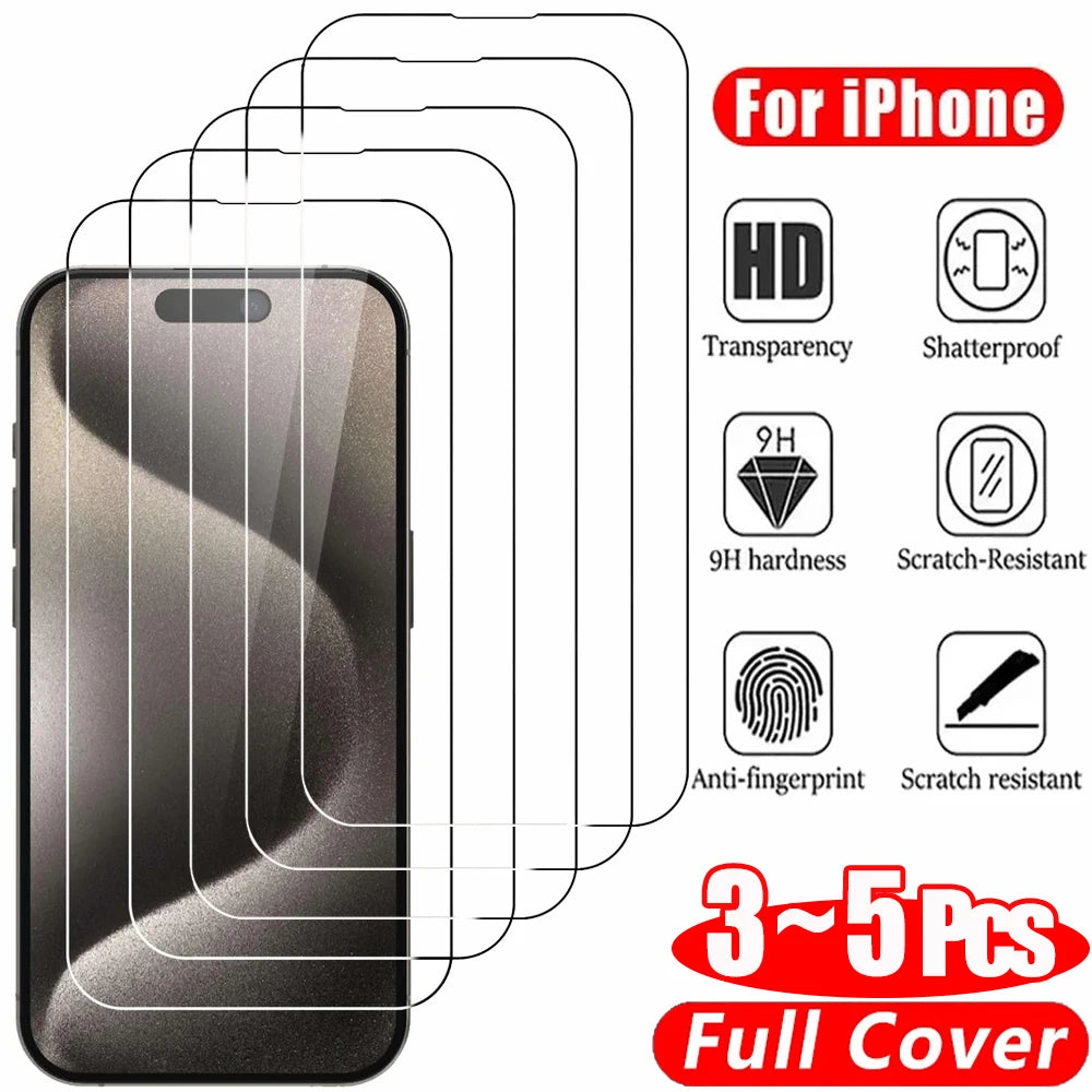 Tempered Glass Max Screen Protector for iPhone 18 17 16 15 14 13 Plus Mini