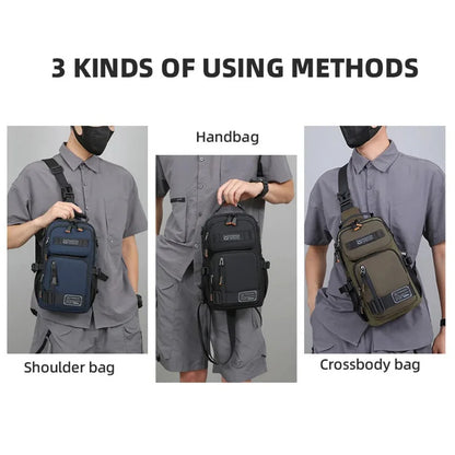 Men's Chest Bag Sling Backpack Outdoor Travel Crossbody Pack for Hiking