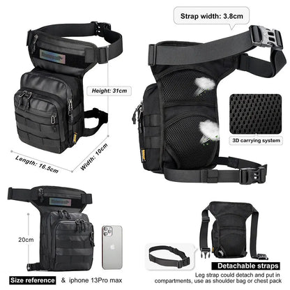 Motorcycle Leg Bag Waist Pack EVA Hard Shell Phone Holder Bum Bag