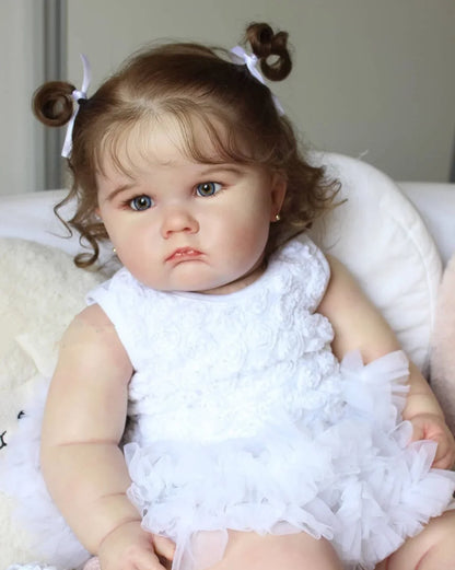 BZDOLL Realistic 60cm 24inch Soft Silicone Reborn Baby Doll With 3D-painting Skin and Vascular Vein Handmade Girl Birthday Gift-EXPROTAS