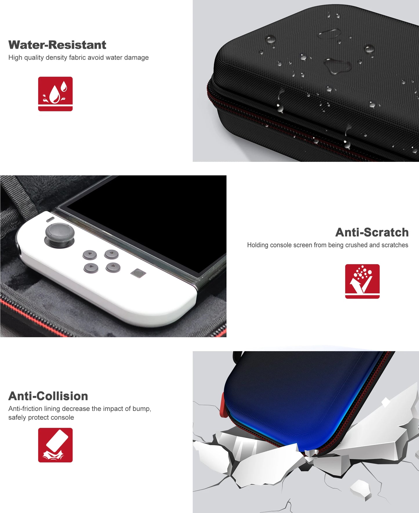 BEBOBCOOL Portable Carrying Case For Switch 2 & OLED Console Accessories Travel