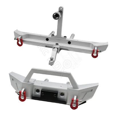 1/10 RC Crawler Metal Front & Rear Bumper Set w/ LED for Axial SCX10 III - EXPROTAS