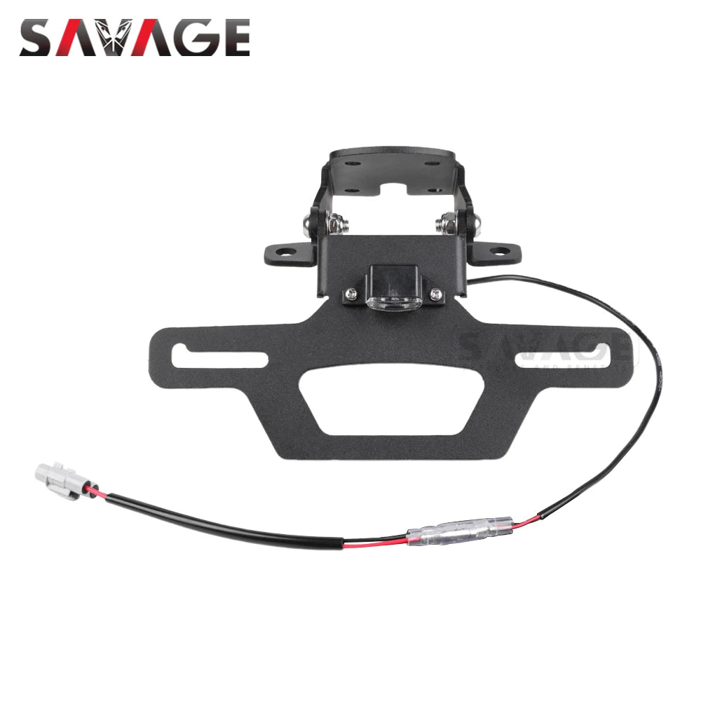 For Kawasaki ZX-6R ZX-636 Hidden License Plate Holder Tail Tidy LED Light 2024-2025
