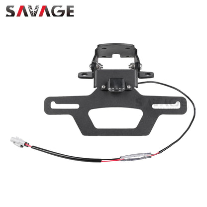 For Kawasaki ZX-6R ZX-636 Hidden License Plate Holder Tail Tidy LED Light 2024-2025