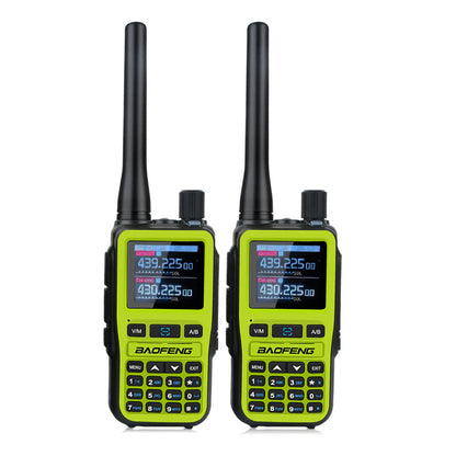 2PCS Baofeng Dual Band Mini Walkie Talkie 5W Radio Air Band Compact
