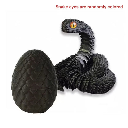 3D Printed Snake Egg Creative Decompression Mold Movable Rotatable Action Figure