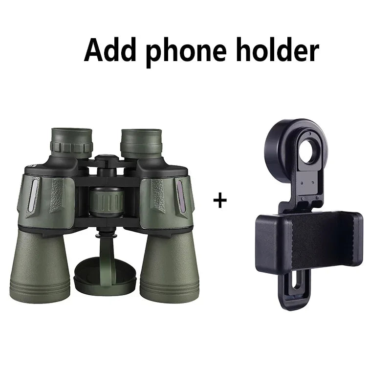 20x50 Waterproof Binoculars Low Light Long Range Hunting Camping Outdoor Optics