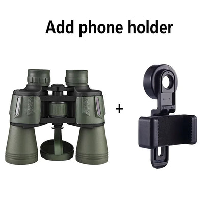 20x50 Waterproof Binoculars Low Light Long Range Hunting Camping Outdoor Optics
