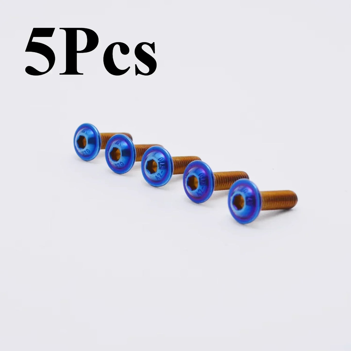 10Pcs Motorcycle Bolts Screw Titanium M5 M6 Torx Head 20mm 16mm Fixing
