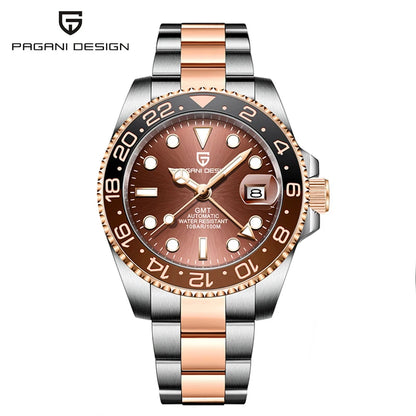 PAGANI Design PD-1662 GMT Automatic Men’s Watch Sapphire Stainless Steel 100M Waterproof
