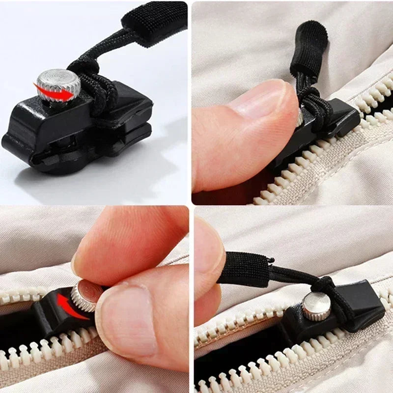 24/3pcs Universal Detachable Metal Zipper Slider Puller Detachable Instant Repair Kit DIY Replacement Lever Locks for Clothing