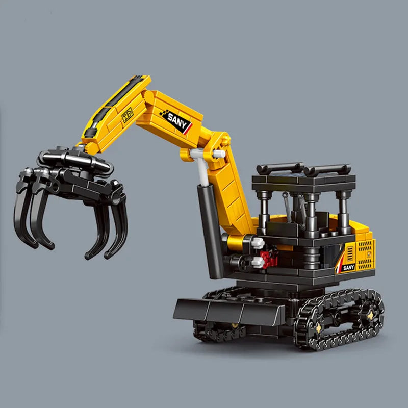 SEMBO 4in1 Construction Vehicle Building Blocks Excavator Truck MOC Model Toy Gift