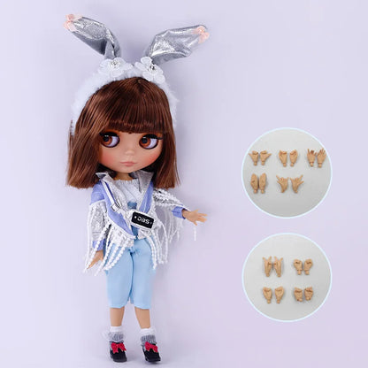 ICY DBS Blythe Doll Tan Skin Matte Face 1/6 BJD Joint Body Neo BL2240