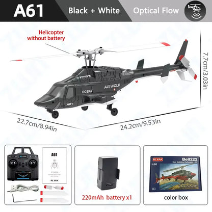 A61 RC Helicopter 2.4G 4CH Gyro Altitude Hold Optical Flow Remote Control Toy