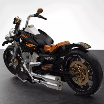 Retro Racing Motorcycle Building Blocks Model City Motorbike Bricks Toy Gift Set