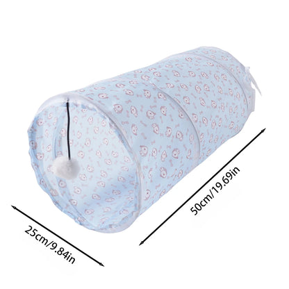 Foldable Cat Tunnel Tube Interactive Toy for Kitty Puppy Indoor Play