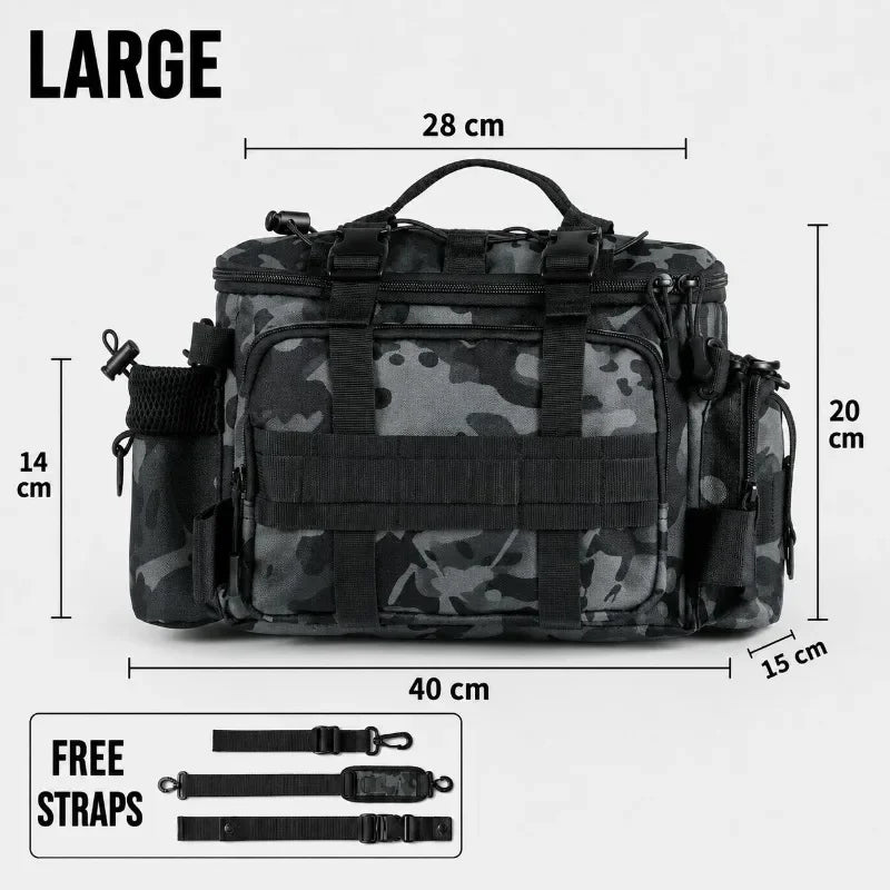 Fishing Tackle Bag Waterproof Shoulder Rod Storage Gear Outdoor 40cm