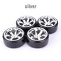 4pcs 1/10 RC Drift Tires Wheels Set Hard Tread 12mm Hex for HPI HSP - EXPROTAS