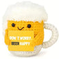 Funny Crochet Emotional Support Coffee Doll Handmade Desk Ornament Gift