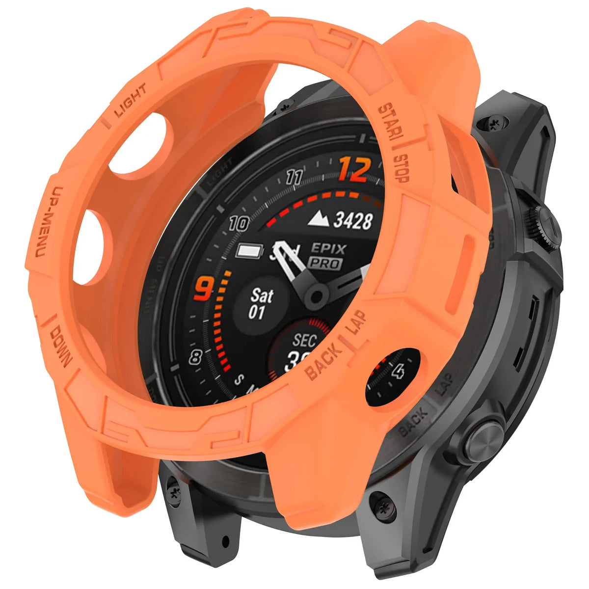 Protective Cover Case for Garmin Fenix 7X Pro 51mm Epix 47mm TPU Frame