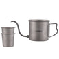 Titanium Pour Over Coffee Kettle 400/550/650ml Gooseneck Camping Tea Pot