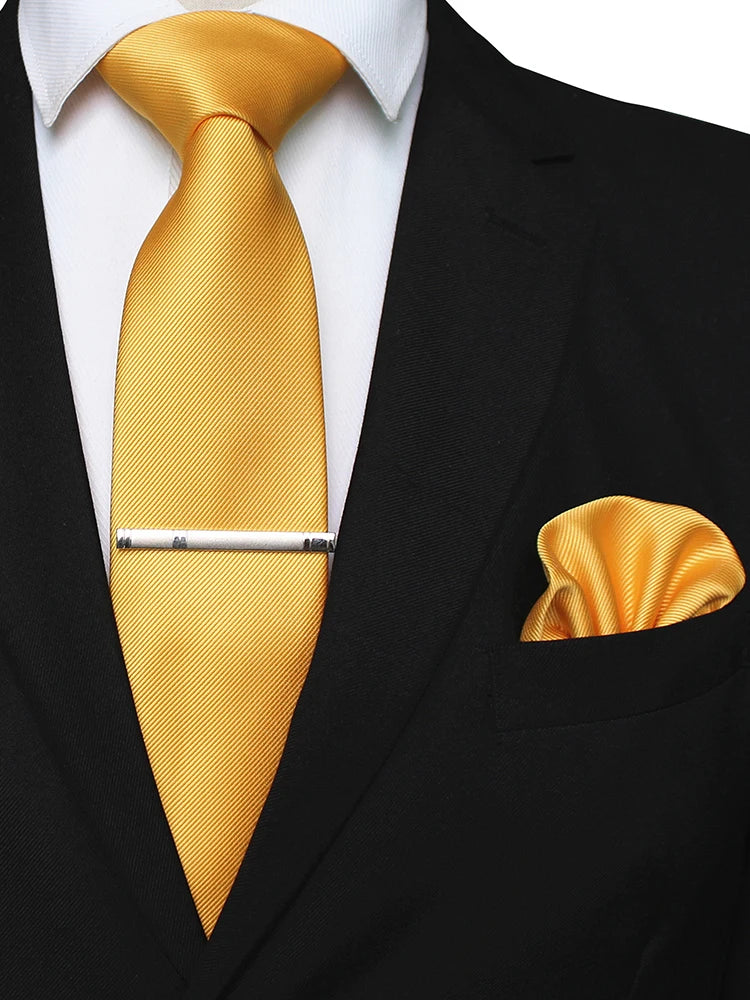 Suits Necktie Clip 8cm Mens Slim Solid Classic Wedding Party Ties