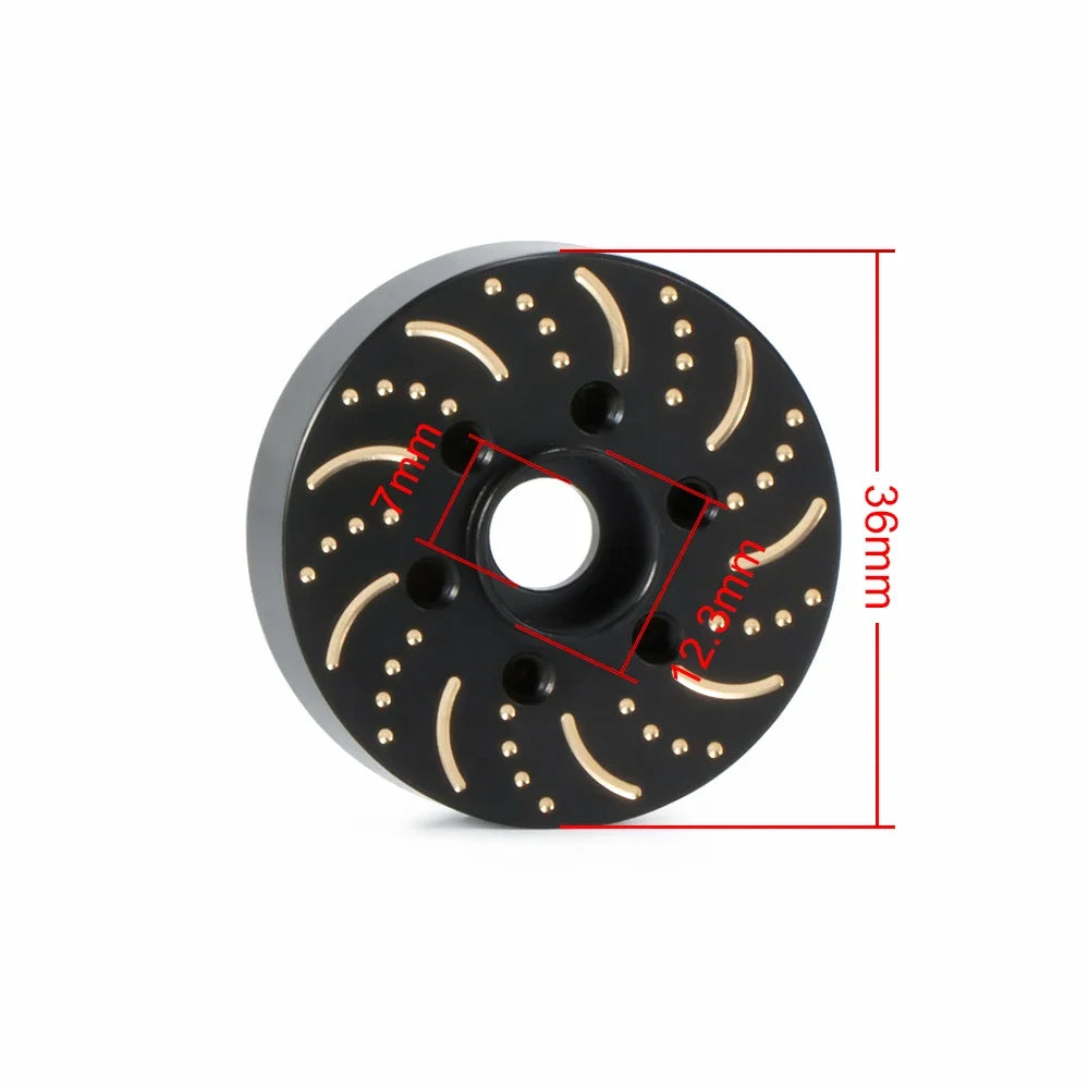 Brass 12mm Hex Wheel Weights Brake Disc Adapters for 1.9 2.2 RC Crawler